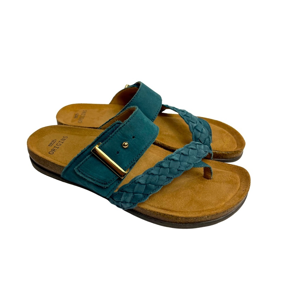 Earth Orgins Orono Onida Women's Blue Slip On Slides Sandals